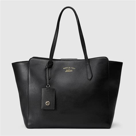 gucci swing medium leather tote|gucci extra large tote bag.